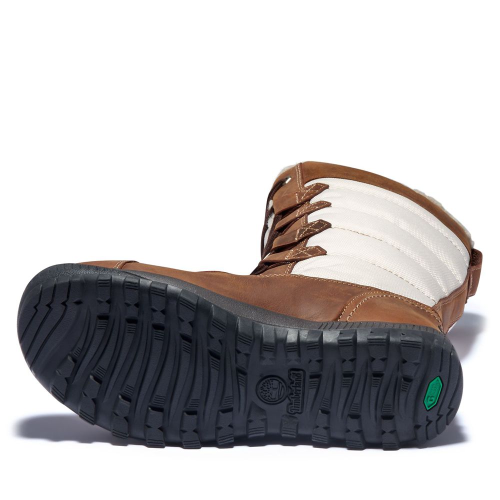 Bota Neve Feminino - Timberland Mt. Hayes Tall Impermeavel - NMGOC4902 - Marrom/Branco